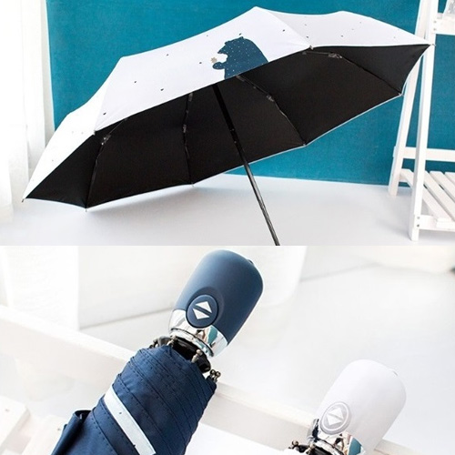 햇빛차단 낙엽곰 3단 자동우산 양우산 우양산