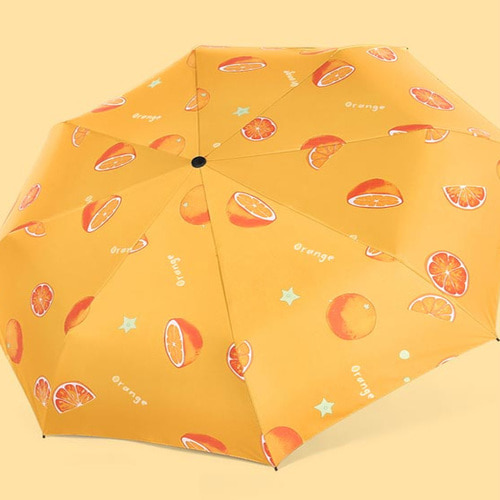 귀엽고 깜찍한 과일 디자인 암막 3단 자동 우산