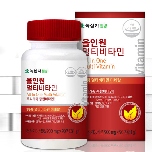 녹십자웰빙 올인원 멀티비타민 미네랄 (90정 - 3개월분) 
