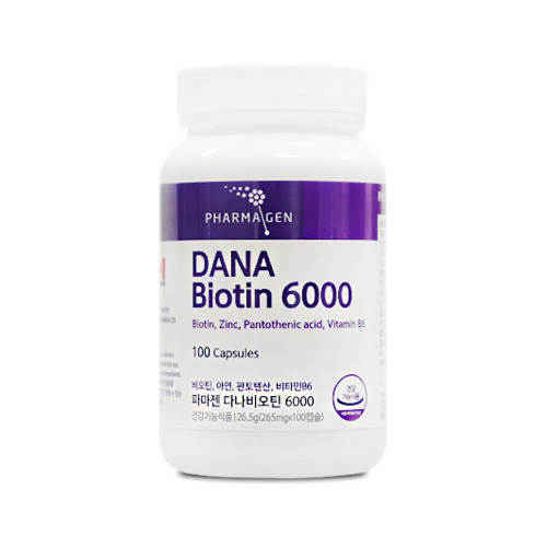 파마젠 다나 비오틴 6000 수용성 비타민 영양제 100캡슐